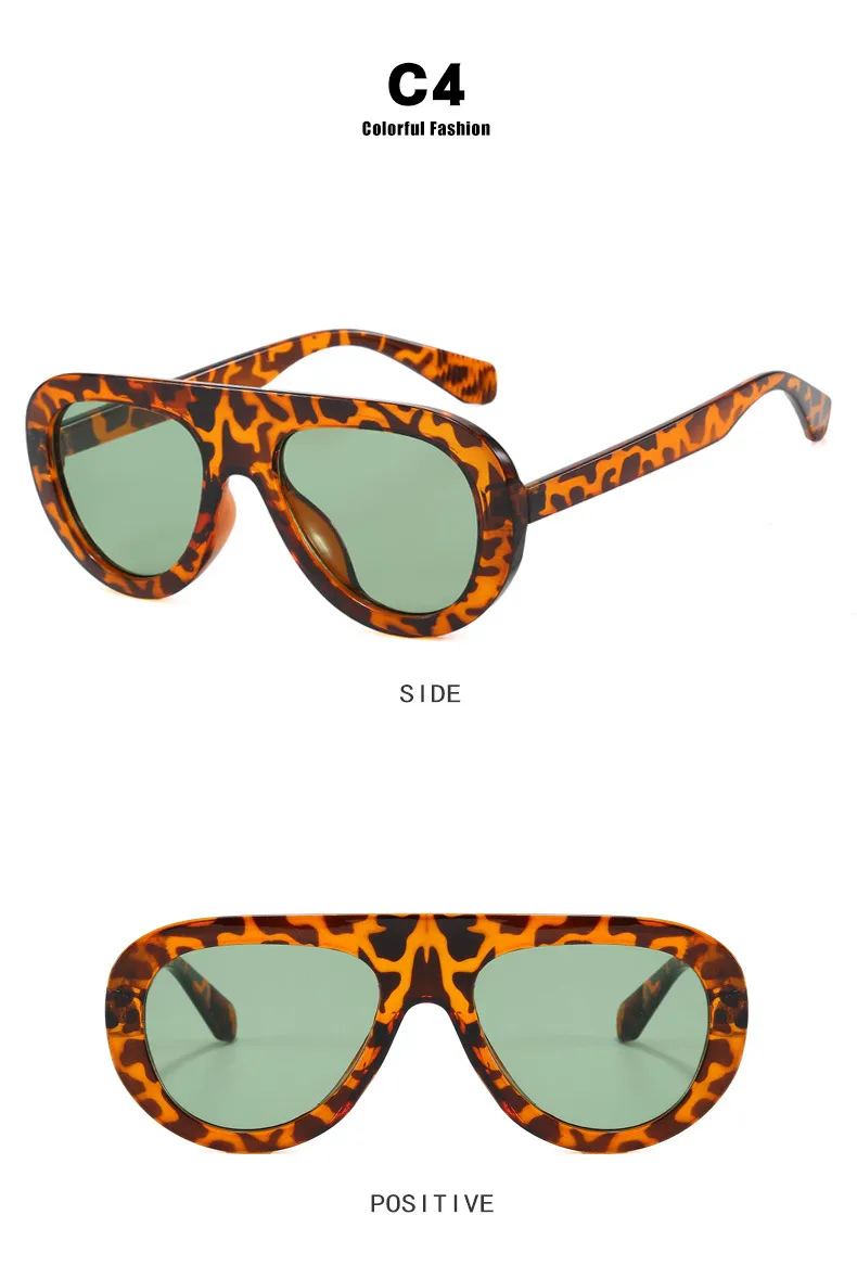 Stylish Round Frame Frog Glasses Sunglasses Personality Small Frame Classic Style Travel And Streetwear Sun Protection display picture 12