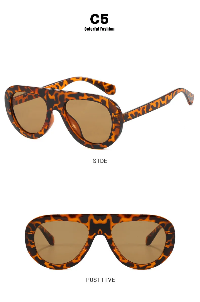Stylish Round Frame Frog Glasses Sunglasses Personality Small Frame Classic Style Travel And Streetwear Sun Protection display picture 13