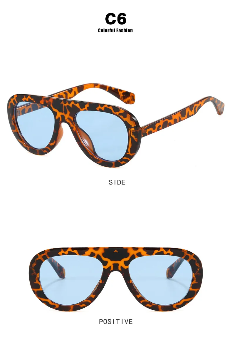 Stylish Round Frame Frog Glasses Sunglasses Personality Small Frame Classic Style Travel And Streetwear Sun Protection display picture 14