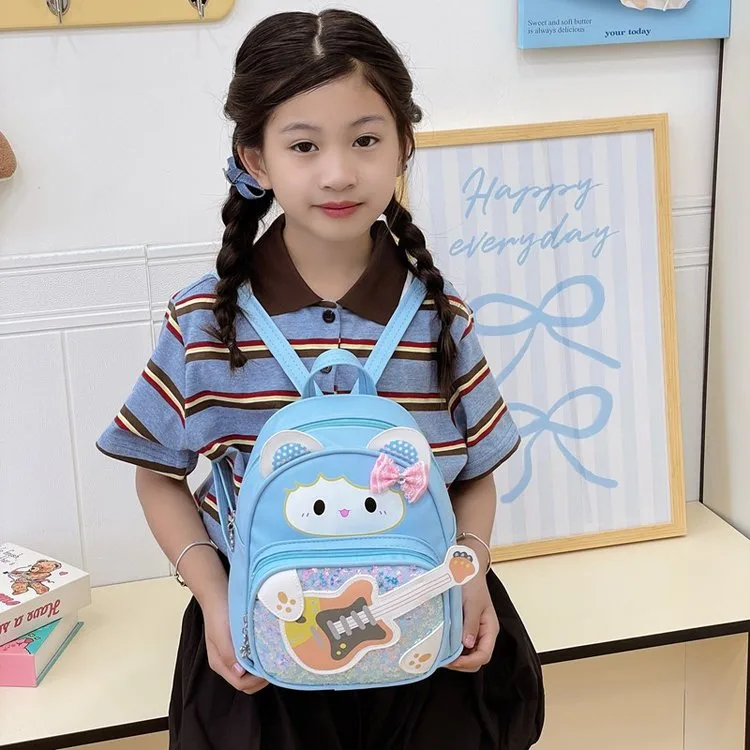 Kid'S Nylon Cartoon Cute Square Zipper Functional Backpack display picture 3