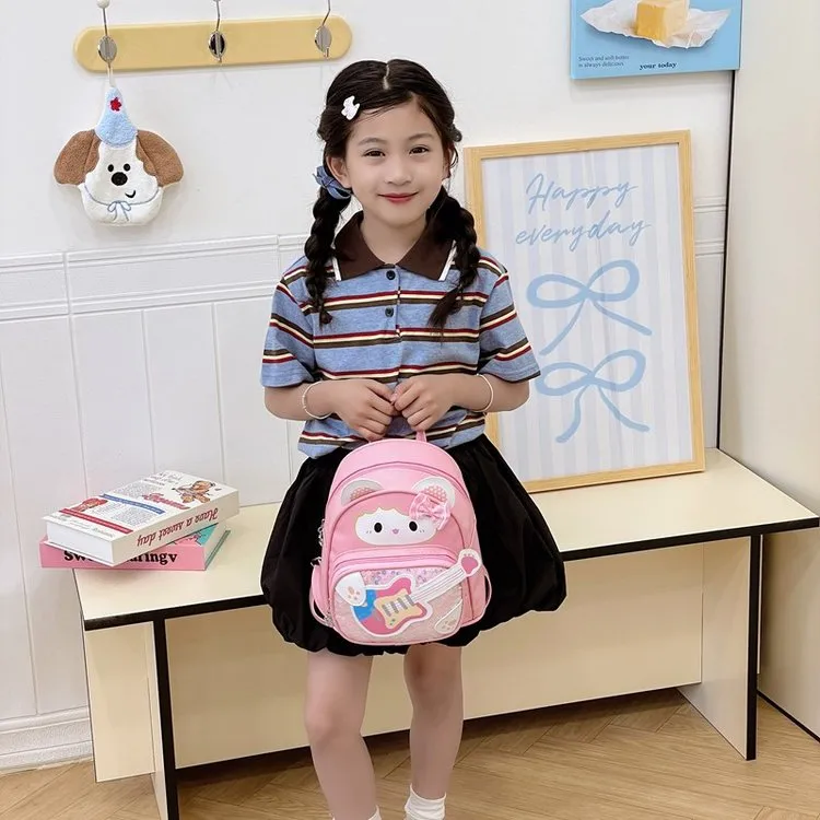 Kid'S Nylon Cartoon Cute Square Zipper Functional Backpack display picture 5