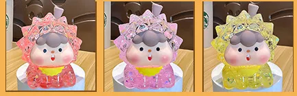 Cute Durian Flashing Luminous Doll Oil Quicksand Desktop Decoration Blind Box Blind Bag Doll Car Wholesale Gift display picture 1