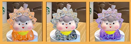 Cute Durian Flashing Luminous Doll Oil Quicksand Desktop Decoration Blind Box Blind Bag Doll Car Wholesale Gift display picture 2