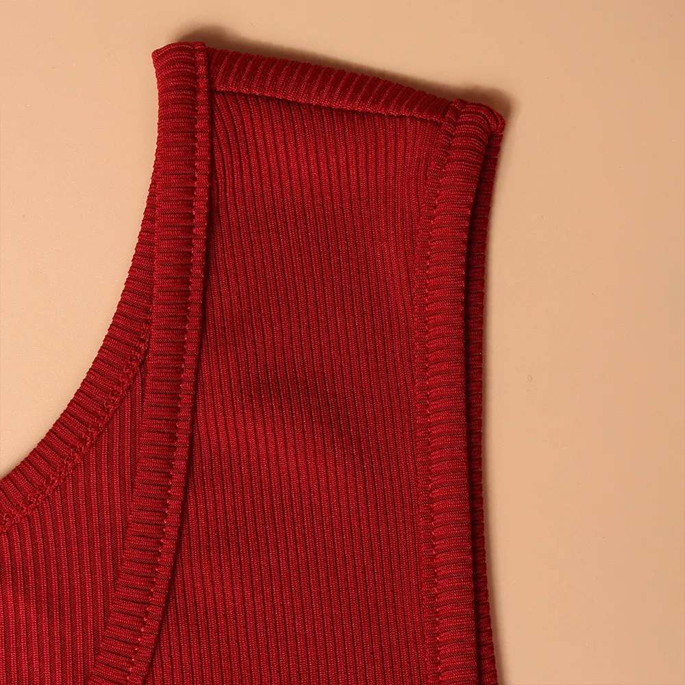 Summer Hot Sale New Thread Knitted Sunken Stripe Fashion Camisole Shorts Two-Piece Casual Suit display picture 28