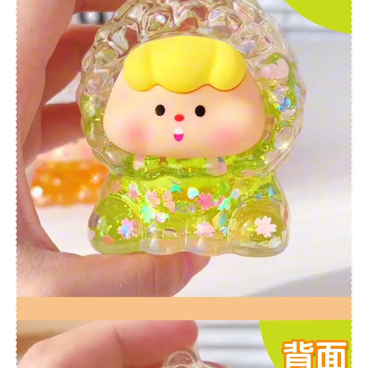 Acrylic Luminous Three-Dimensional Popular Fruit Baby Quicksand Small Ornaments Fruit Girl Oil Cartoon Creative DIY Fashion display picture 1