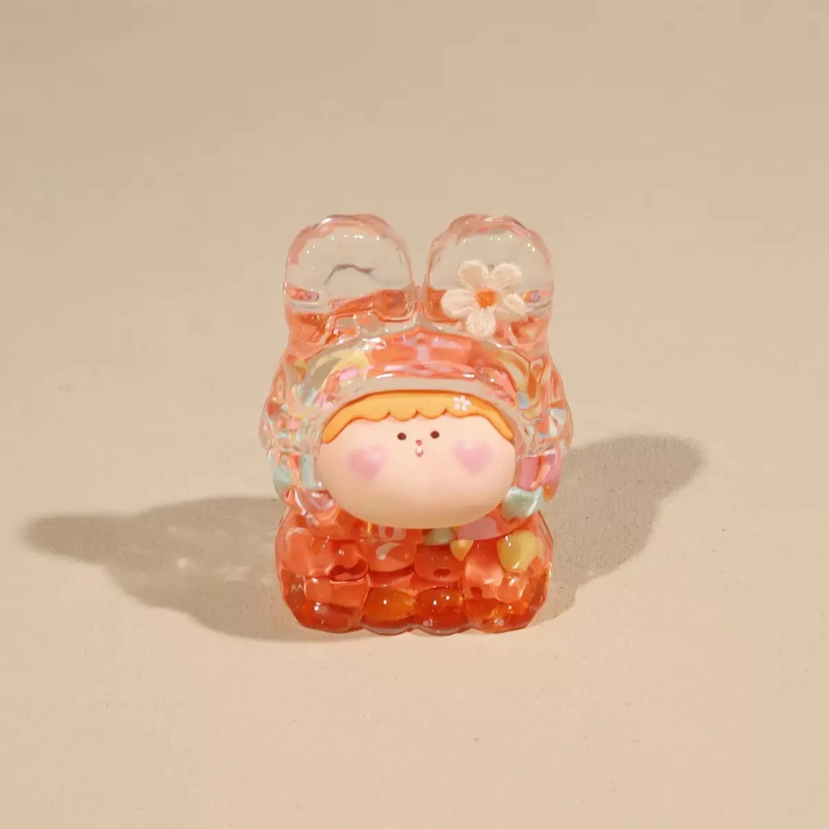 Internet Hot M Bean Lilisi Rabbit Head Oil Colorful M Bean Flash Decoration DIY Fashion Play Blind Box Creative Ornament display picture 3