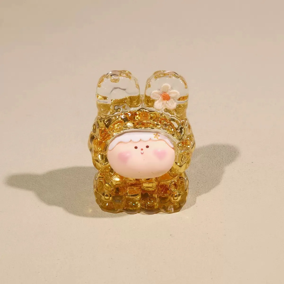 Internet Hot M Bean Lilisi Rabbit Head Oil Colorful M Bean Flash Decoration DIY Fashion Play Blind Box Creative Ornament display picture 4