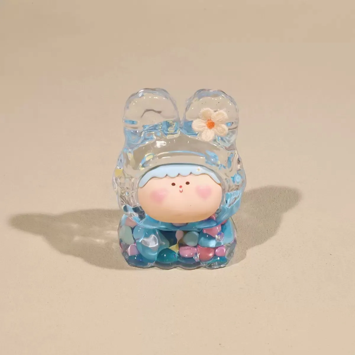 Internet Hot M Bean Lilisi Rabbit Head Oil Colorful M Bean Flash Decoration DIY Fashion Play Blind Box Creative Ornament display picture 5