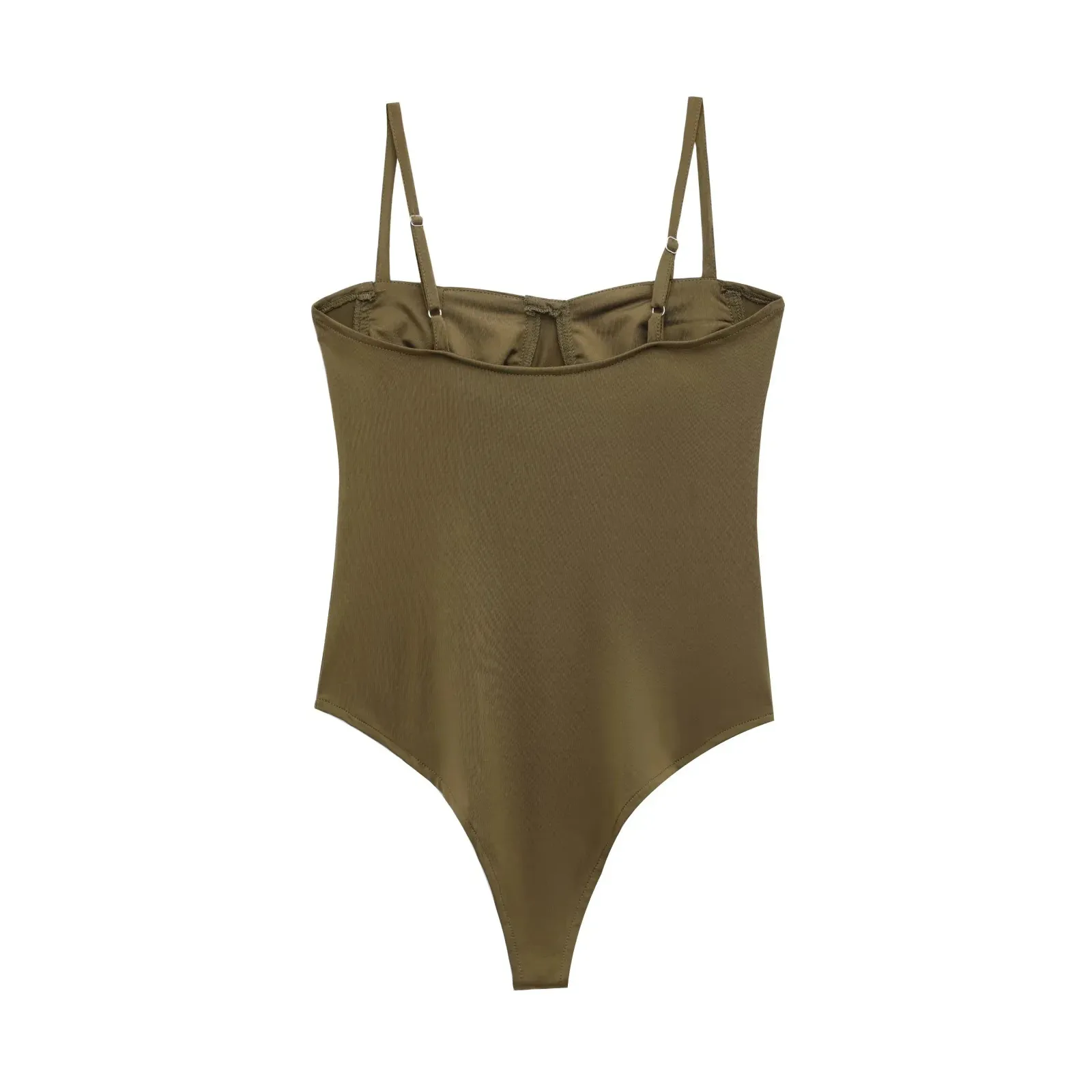 Women's Clothing Hot Sale At  Silk Satin Textured Underwear Jumpsuit display picture 3