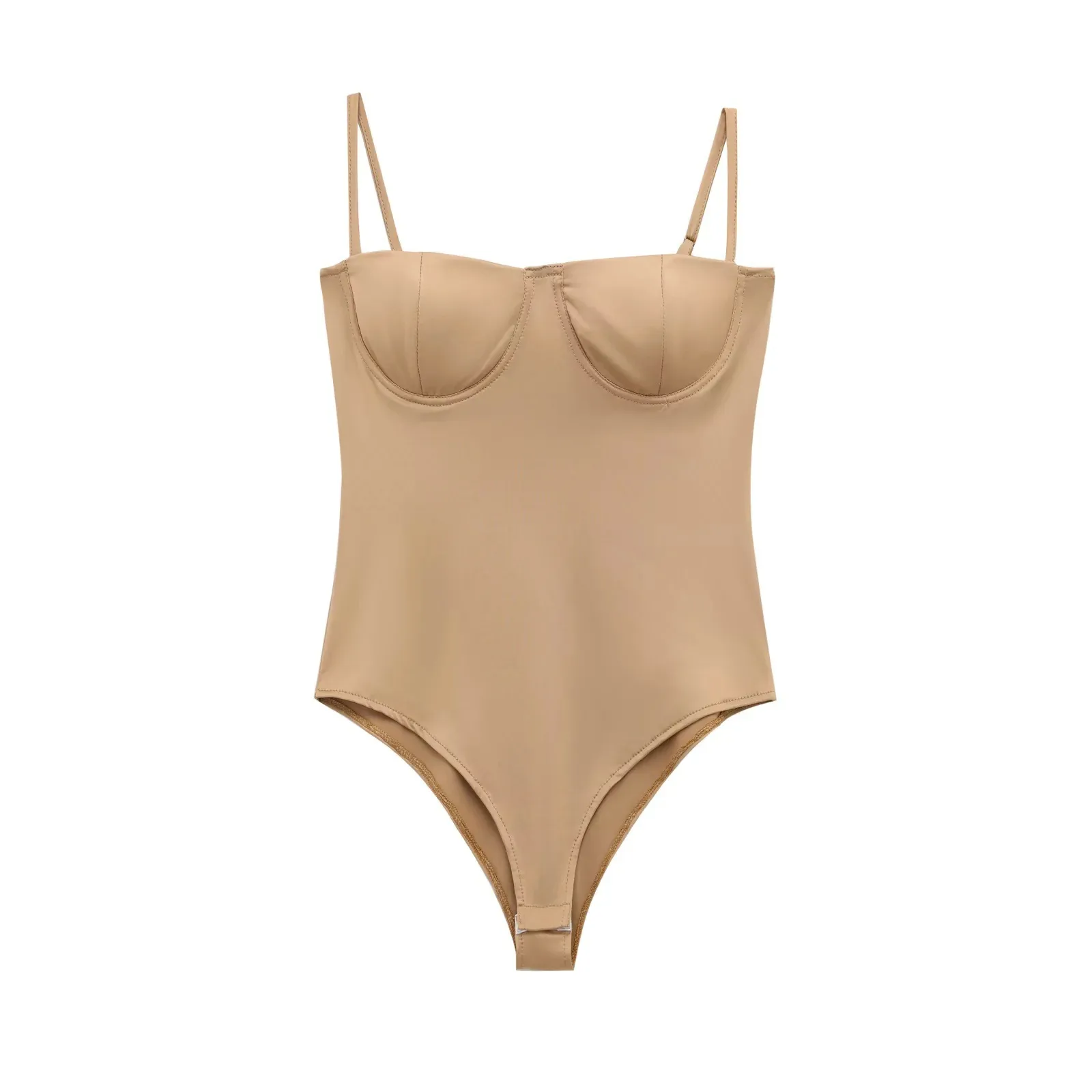 Women's Clothing Hot Sale At  Silk Satin Textured Underwear Jumpsuit display picture 4