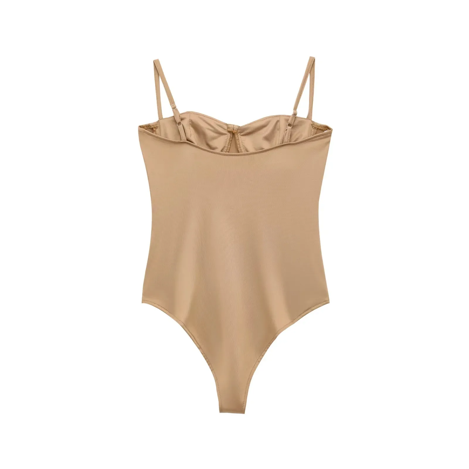 Women's Clothing Hot Sale At  Silk Satin Textured Underwear Jumpsuit display picture 5