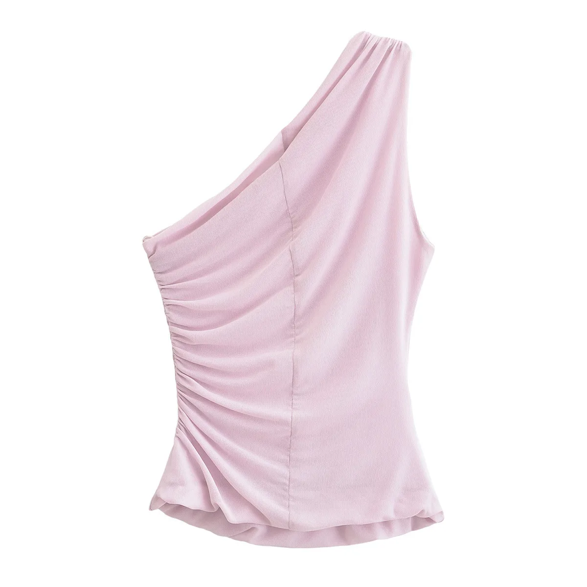 Women's Clothing Ins Internet Hot Pleated Asymmetric Top display picture 3