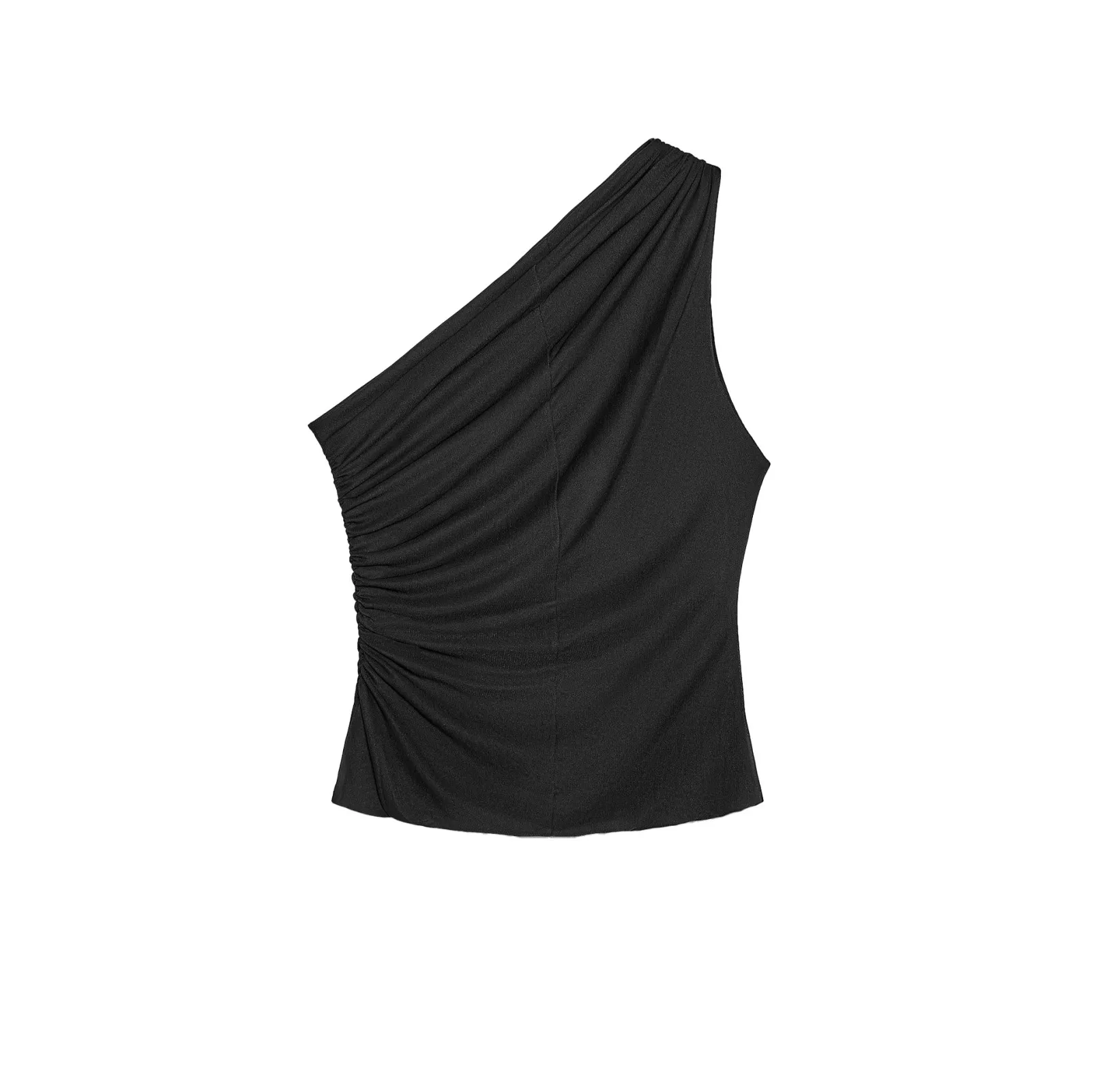 Women's Clothing Ins Internet Hot Pleated Asymmetric Top display picture 5