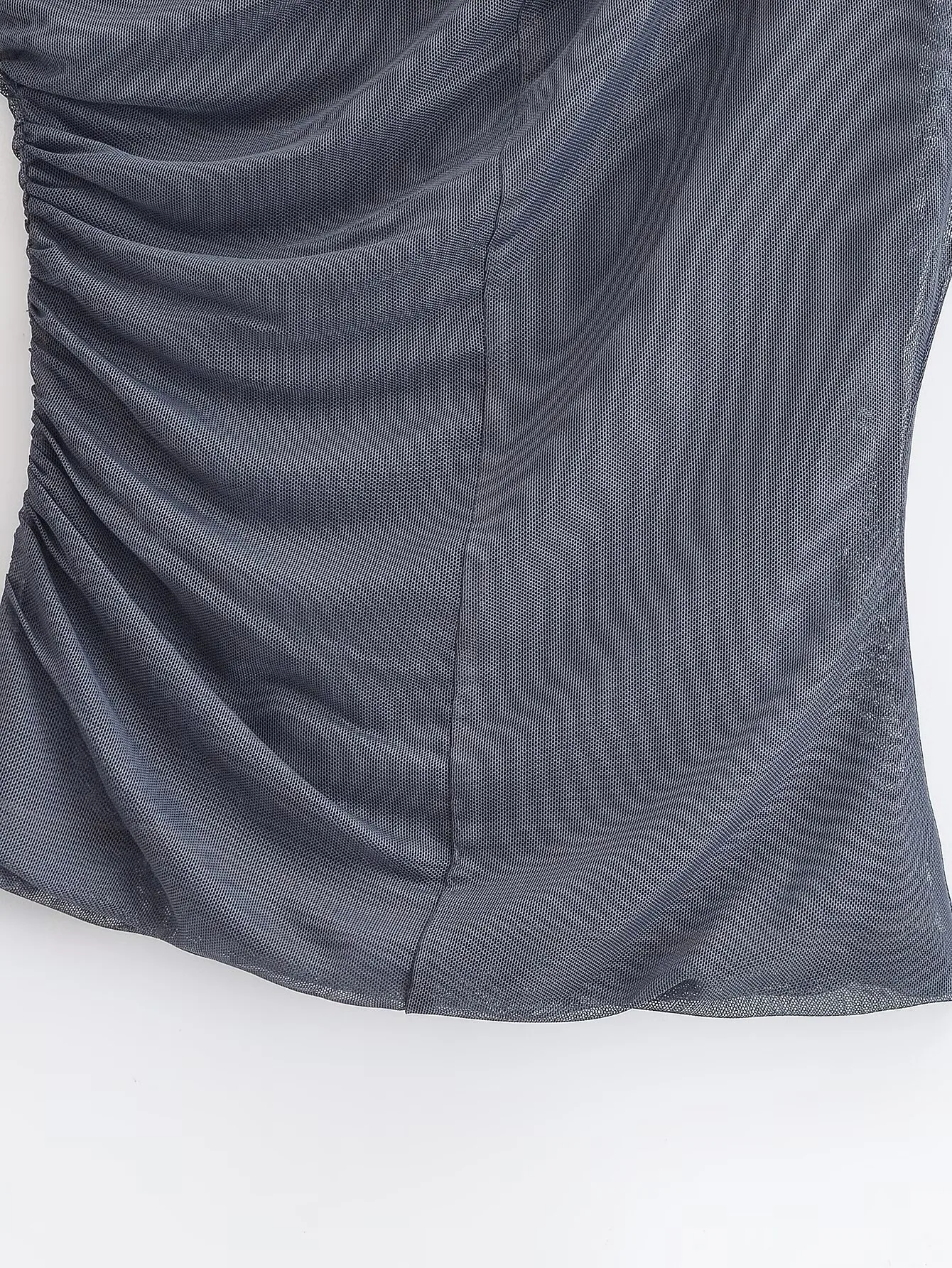 Women's Clothing Ins Internet Hot Pleated Asymmetric Top display picture 11