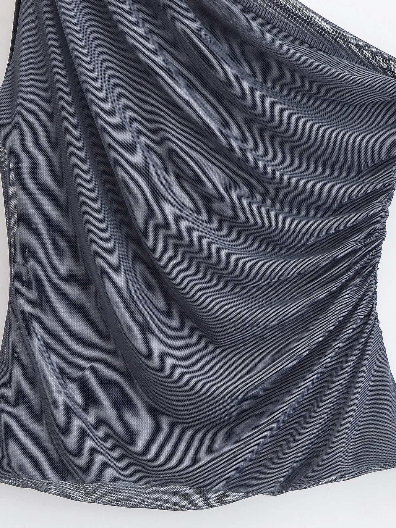 Women's Clothing Ins Internet Hot Pleated Asymmetric Top display picture 14