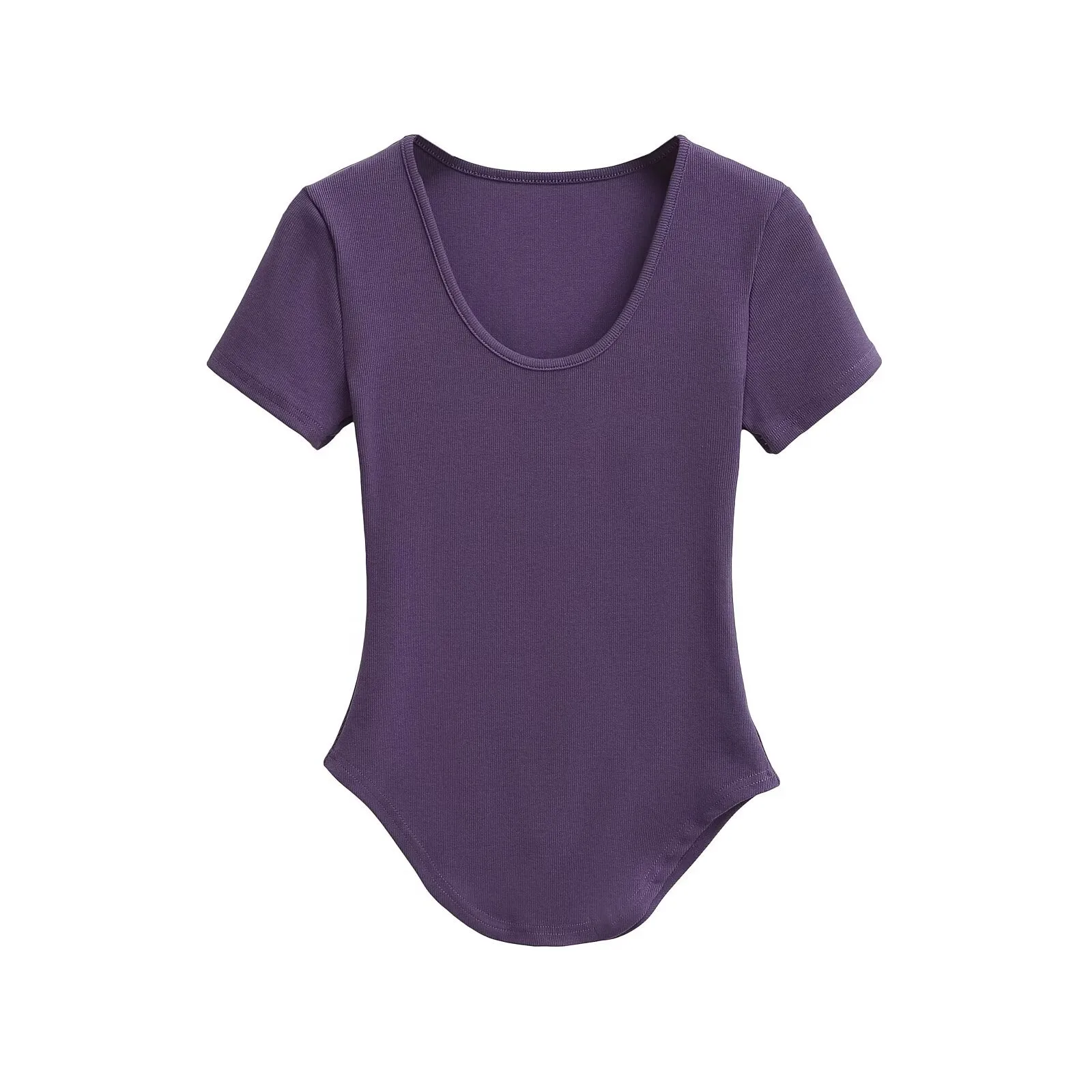 Women's Clothing Hot Sale At  Sexy Hot Girl Style U-Neck Ant Waist Short Sleeve T-shirt display picture 6