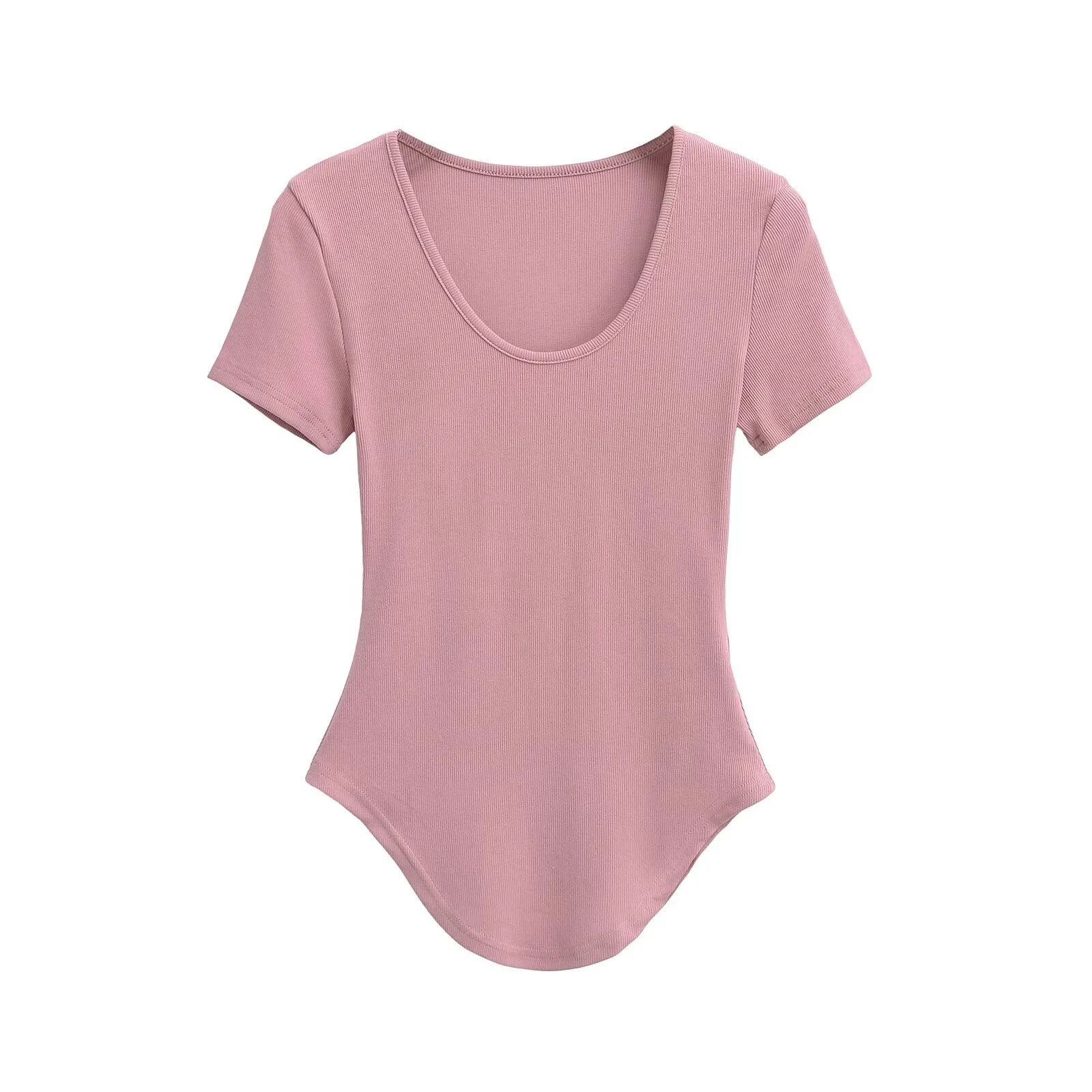 Women's Clothing Hot Sale At  Sexy Hot Girl Style U-Neck Ant Waist Short Sleeve T-shirt display picture 4