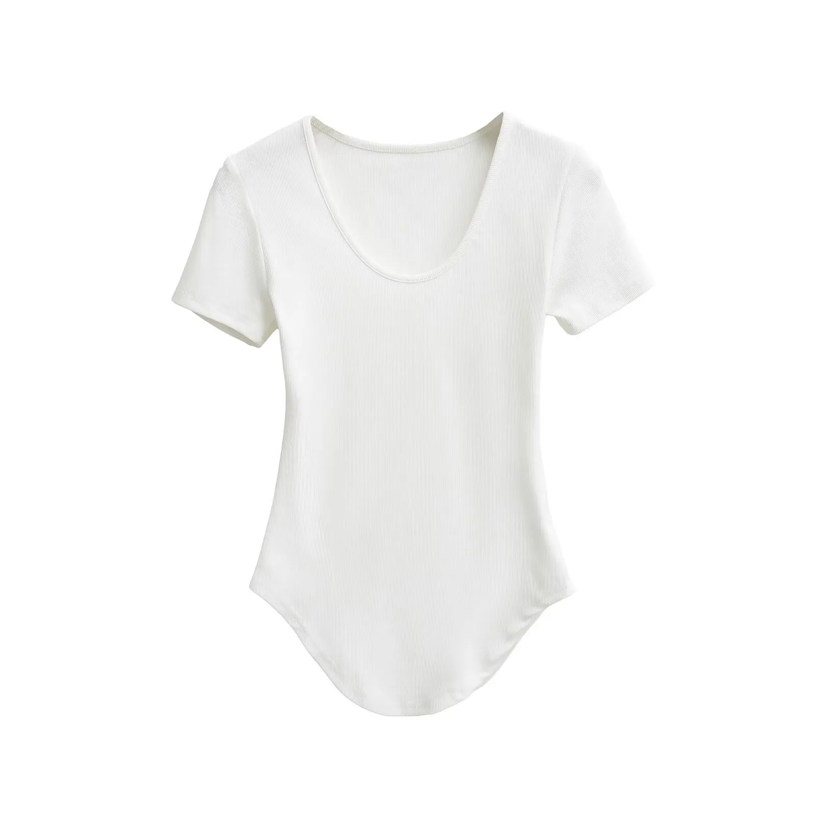 Women's Clothing Hot Sale At  Sexy Hot Girl Style U-Neck Ant Waist Short Sleeve T-shirt display picture 2
