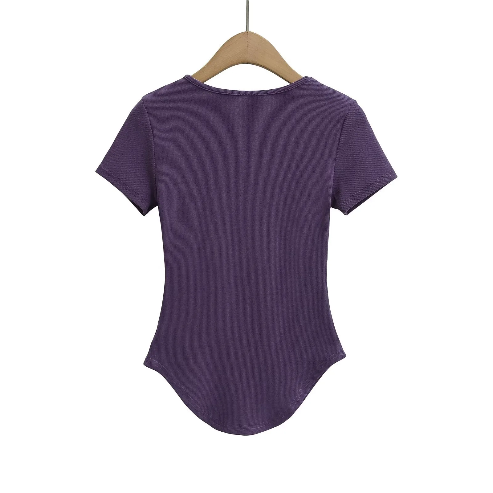 Women's Clothing Hot Sale At  Sexy Hot Girl Style U-Neck Ant Waist Short Sleeve T-shirt display picture 12