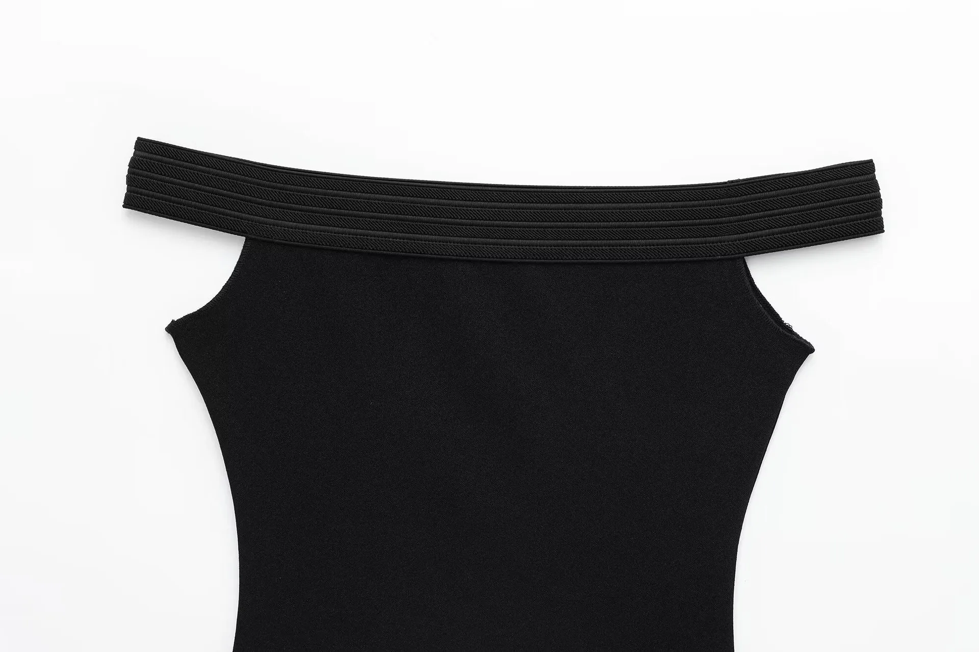 Women's Clothing Hot Sale At  Off-Shoulder Sleeveless Knitted Vest Jumpsuit display picture 3