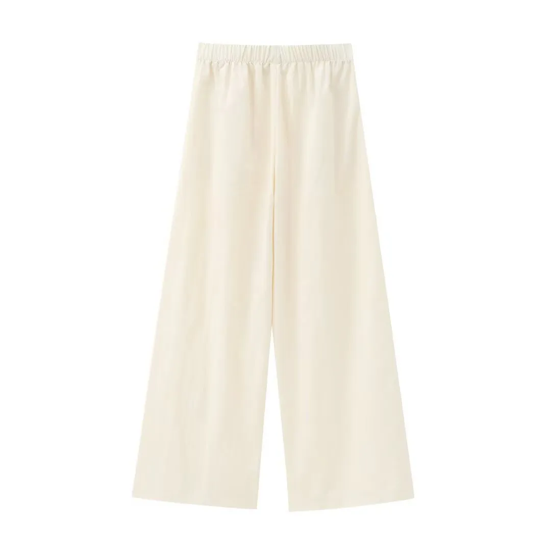 Women's Clothing  Best-Selling Leisure Loose Shoulder Strap Top Wide Leg Pants Suit display picture 5