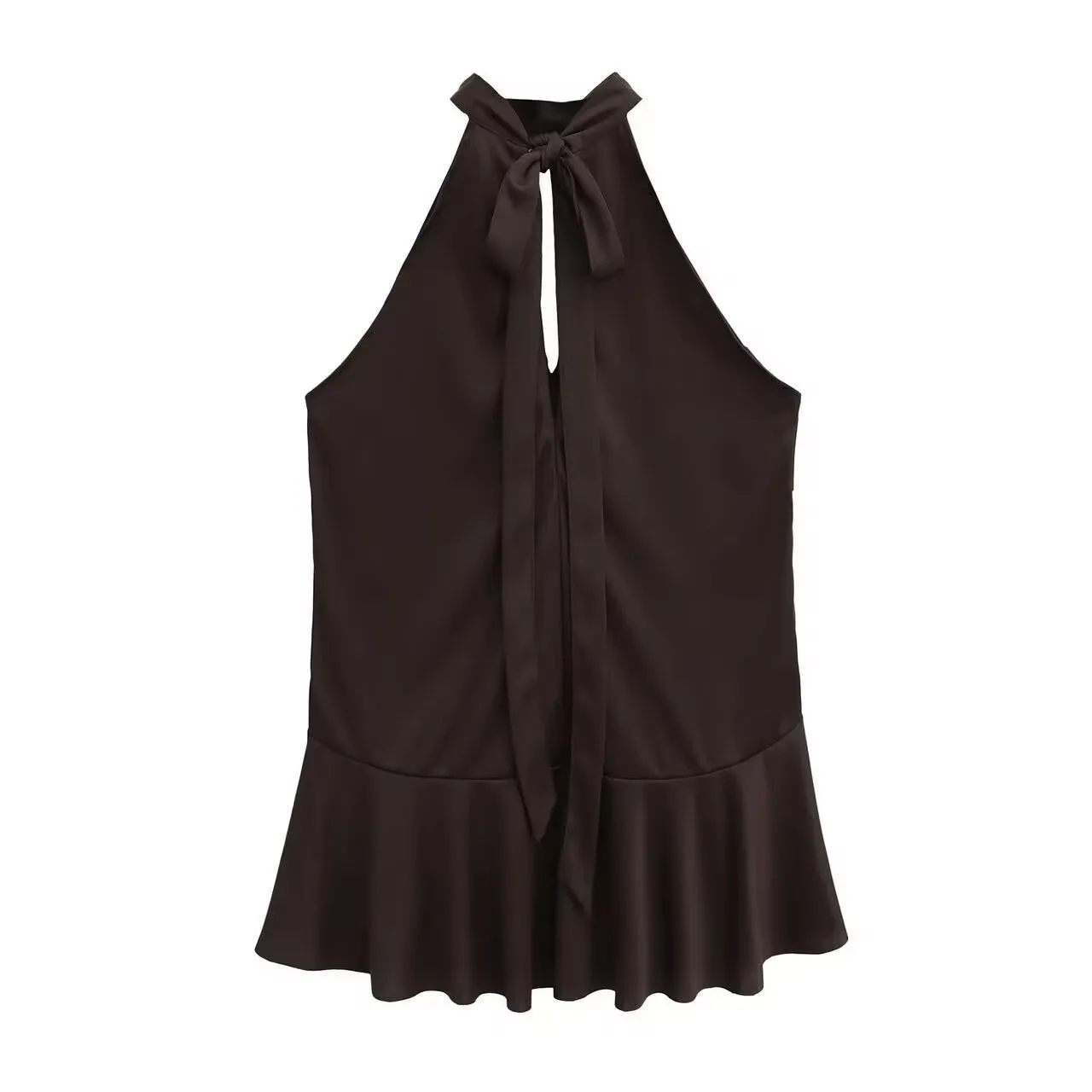 Women's Clothing Ins Internet Hot Laminated Decoration Bow Hanging Collar Top display picture 2