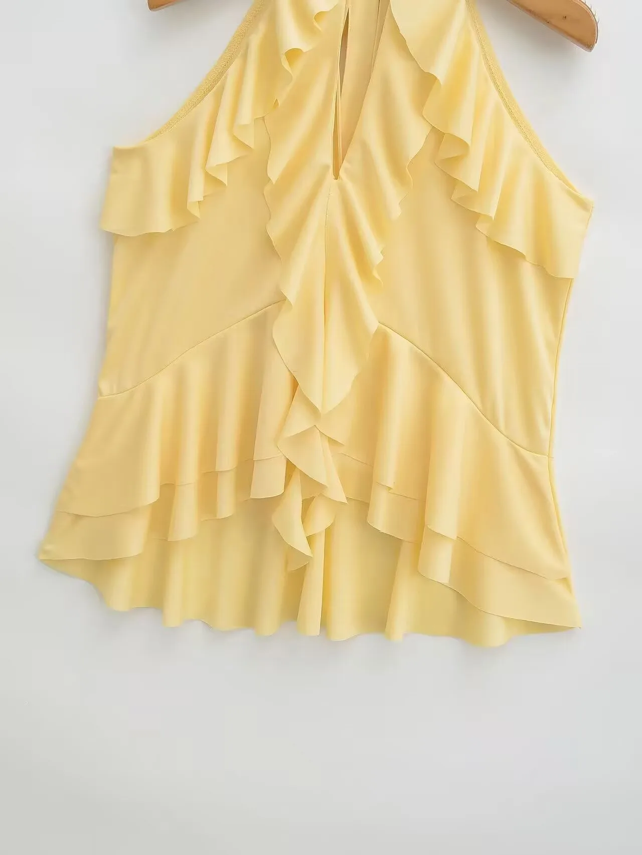 Women's Clothing Ins Internet Hot Laminated Decoration Bow Hanging Collar Top display picture 9