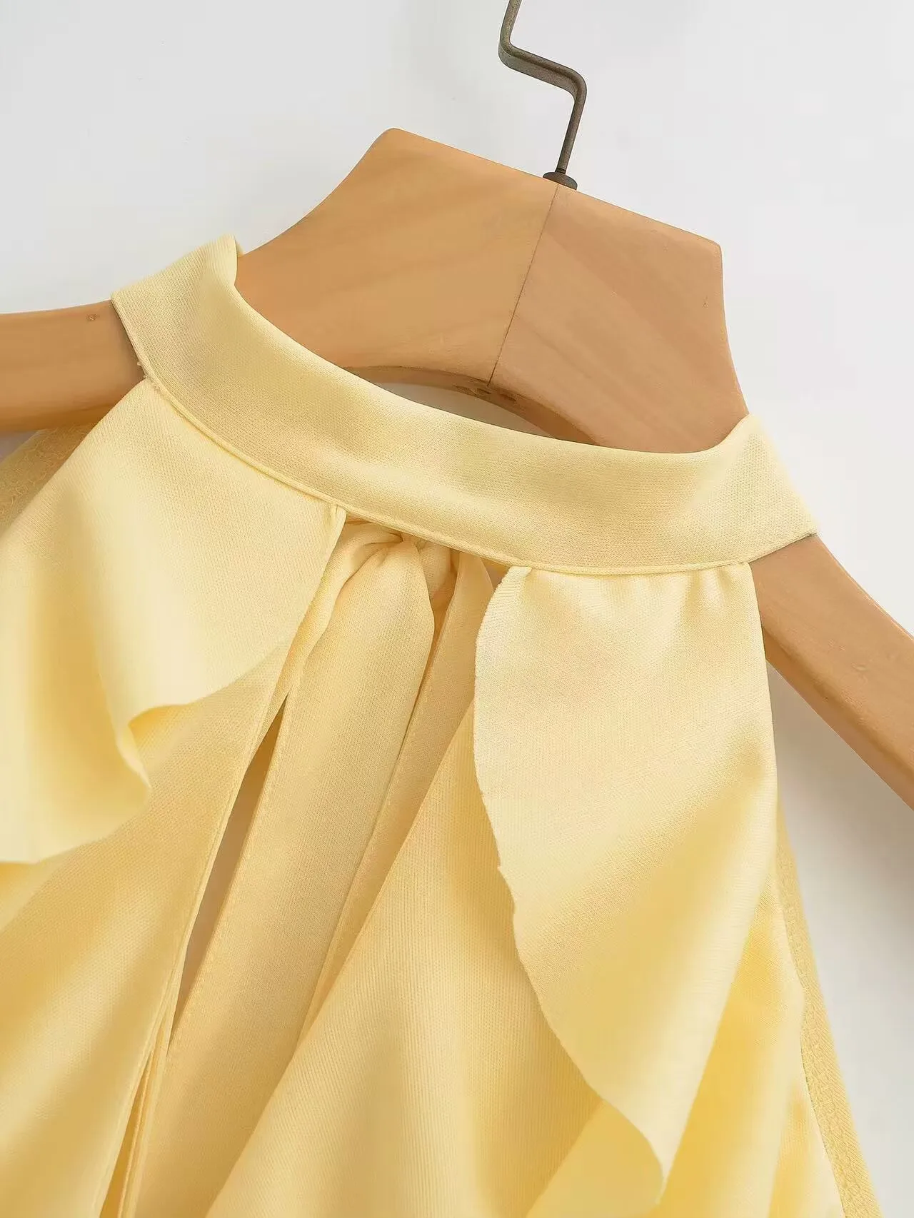 Women's Clothing Ins Internet Hot Laminated Decoration Bow Hanging Collar Top display picture 10