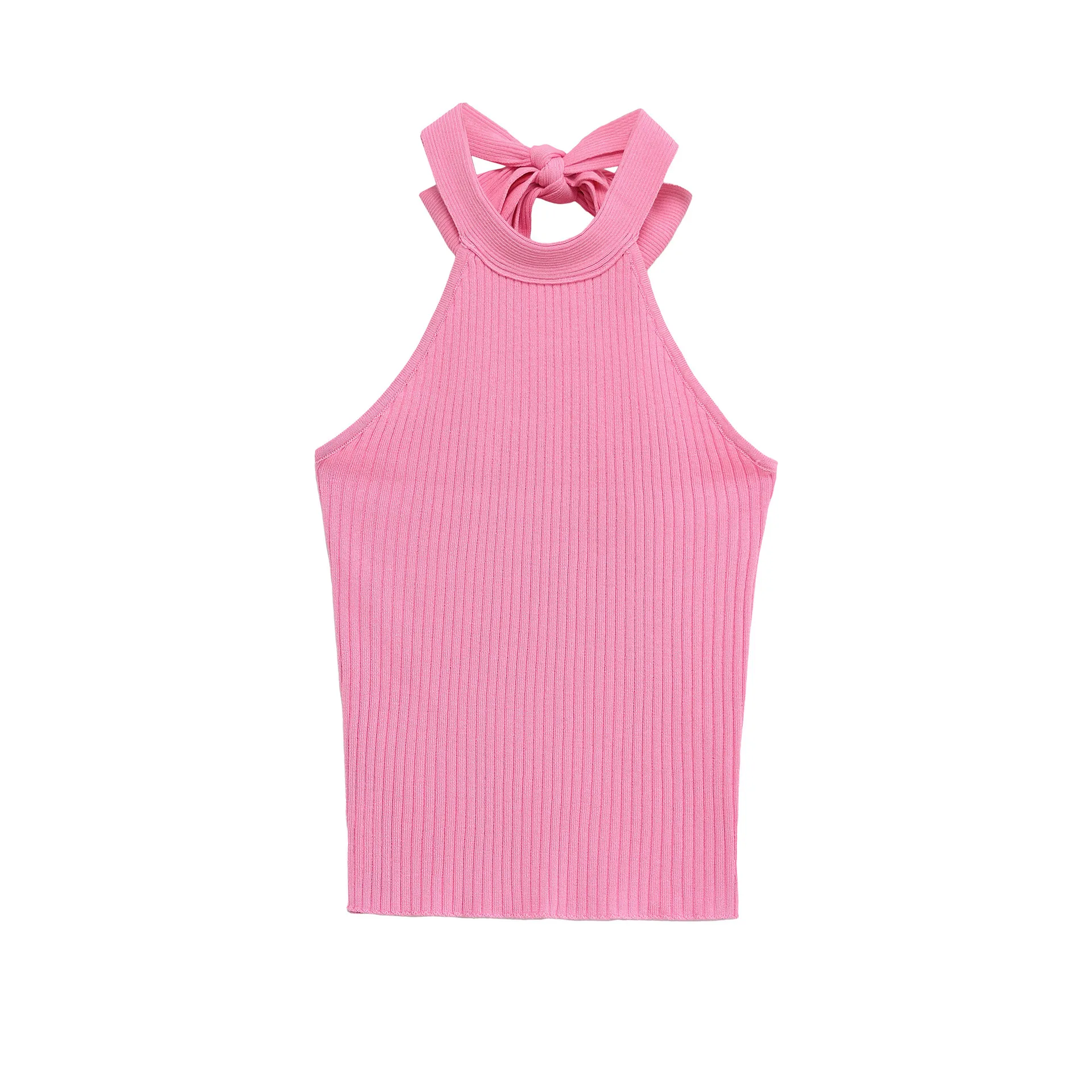 Women's Clothing Ins Internet Hot Bow Knitted Halter Top display picture 1