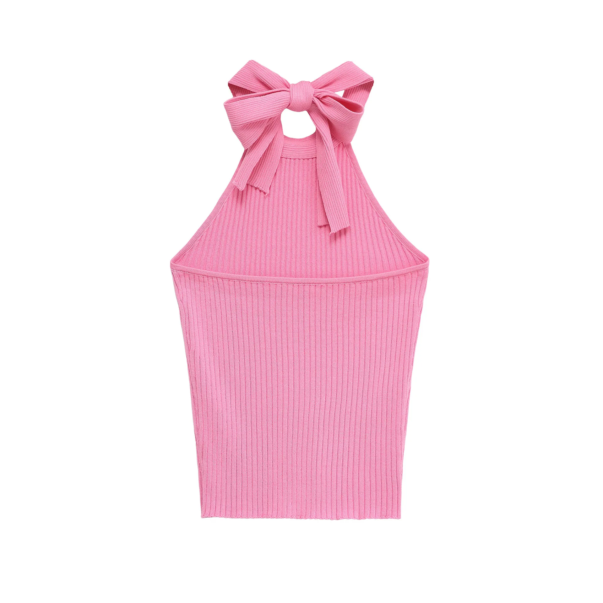 Women's Clothing Ins Internet Hot Bow Knitted Halter Top display picture 2