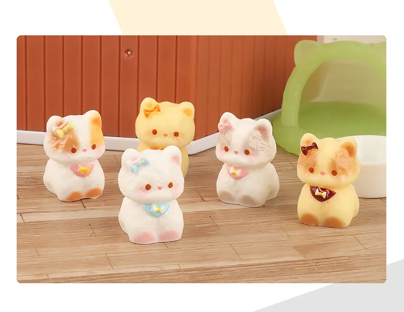 Cartoon Cute Kitty DIY Ornaments Micro Landscape Ornaments Gardening Decorative Resin Crafts Desktop Small Ornaments display picture 2