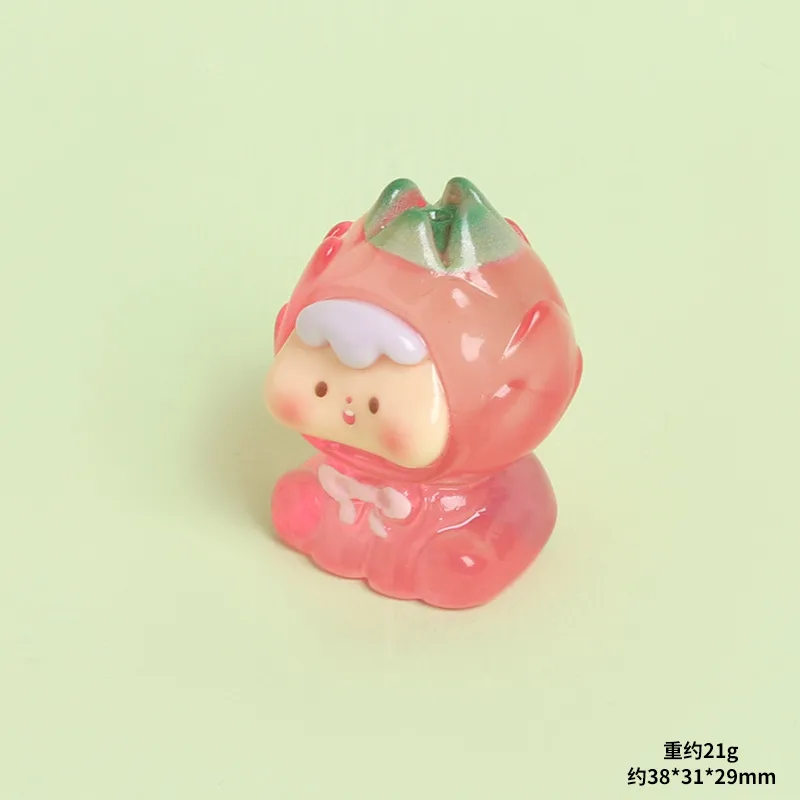 High Transparent Resin Four Generation Fruit Baby Cute Grain DIY Ornament Accessories Creative Desktop And Car-Mounted Small Ornaments Doll display picture 5