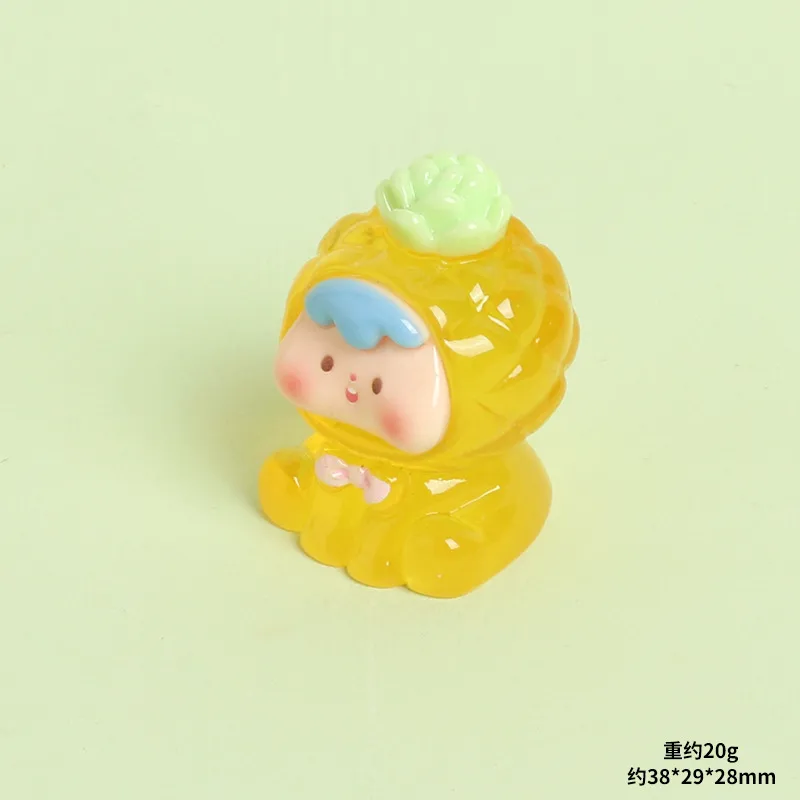 High Transparent Resin Four Generation Fruit Baby Cute Grain DIY Ornament Accessories Creative Desktop And Car-Mounted Small Ornaments Doll display picture 9