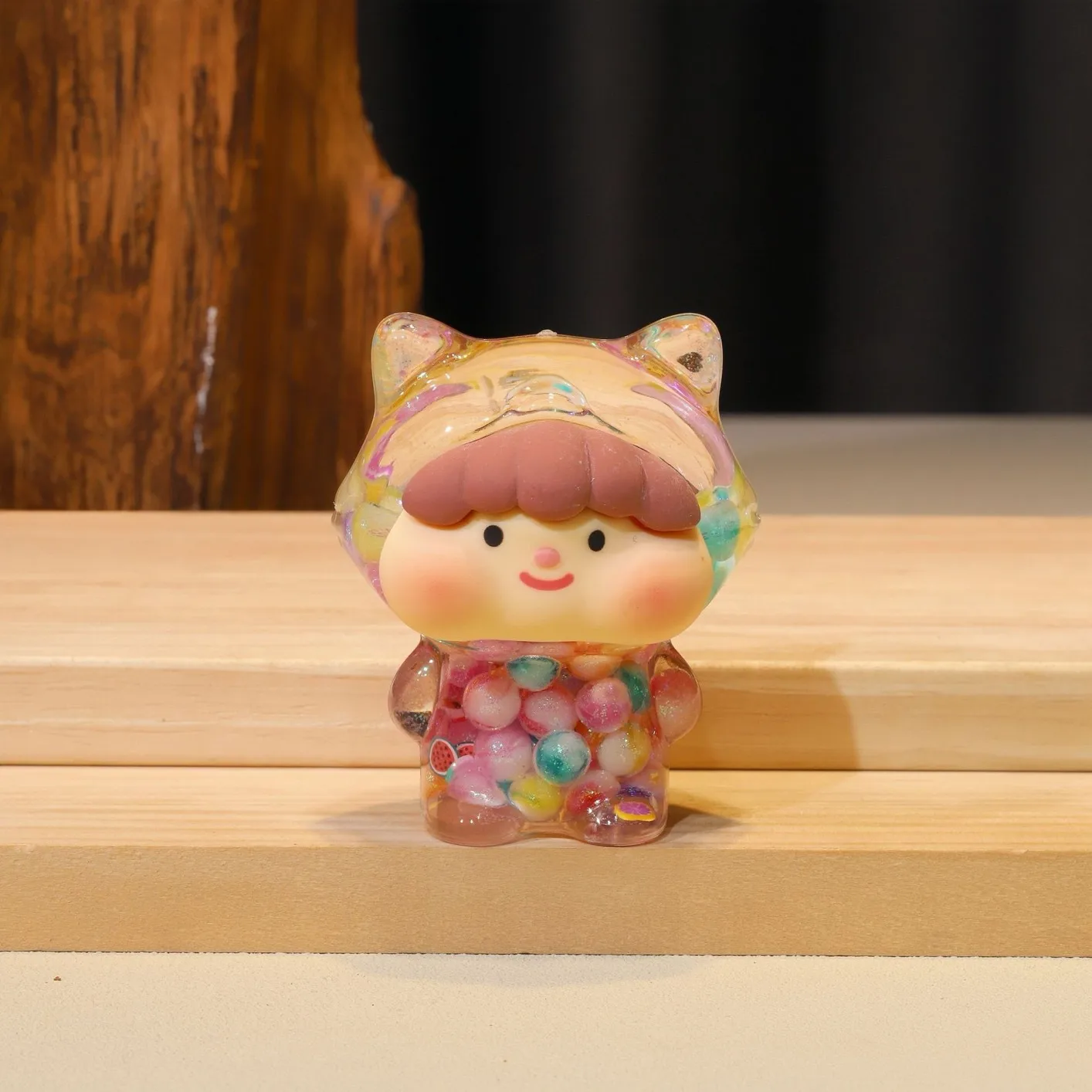 Tiktok Same Style Thin And Glittering Dried Flower Fox Cute Unforgettable Fantasy Oil Quicksand Decoration Creative Toy Gift Essentials display picture 11