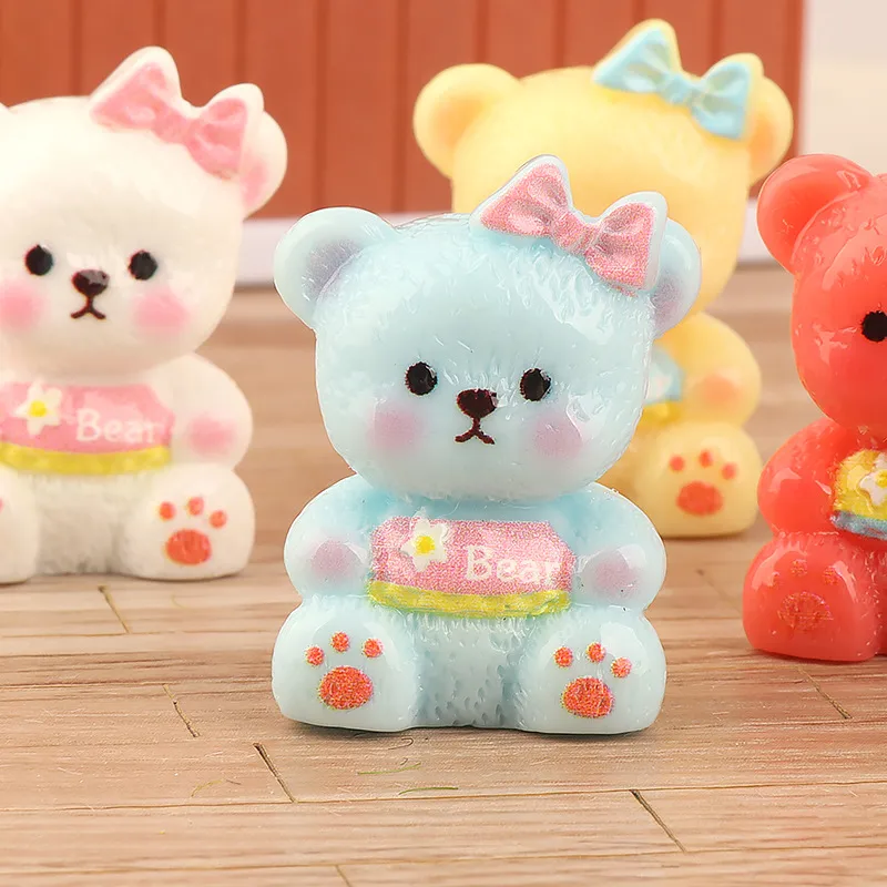 Three-Dimensional Bear DIY Hairpin Ornament Cream Glue Ornament Accessories Resin Accessory Material Package Wholesale display picture 3