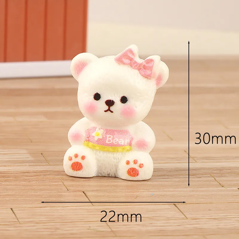 Three-Dimensional Bear DIY Hairpin Ornament Cream Glue Ornament Accessories Resin Accessory Material Package Wholesale display picture 5