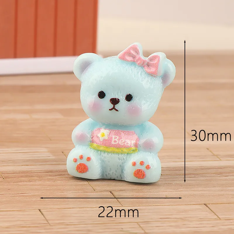 Three-Dimensional Bear DIY Hairpin Ornament Cream Glue Ornament Accessories Resin Accessory Material Package Wholesale display picture 7