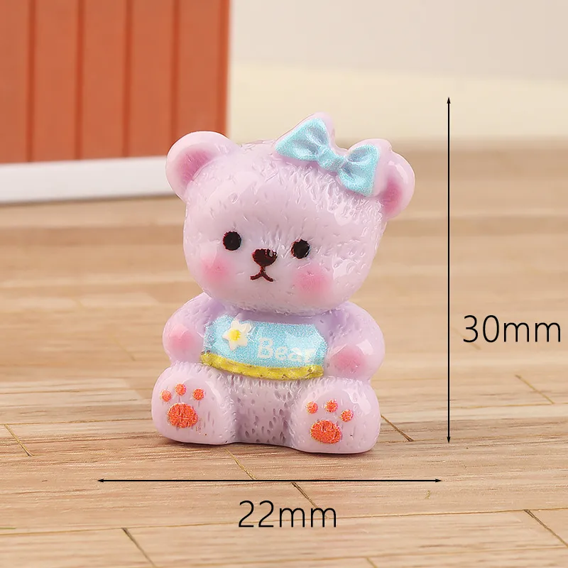 Three-Dimensional Bear DIY Hairpin Ornament Cream Glue Ornament Accessories Resin Accessory Material Package Wholesale display picture 9