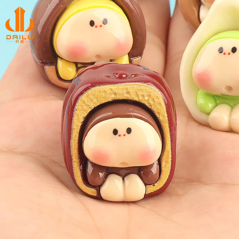 Resin Three-Dimensional Melon Seeds Baby DIY Ornament Accessories Keychain Car Red Dates Decoration Cute Grain Trendy Decoration display picture 1