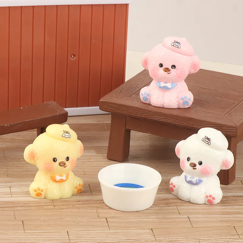 Cartoon Cute Puppy DIY Ornaments Micro Landscape Ornaments Gardening Decorative Resin Crafts Desktop Small Ornaments display picture 2