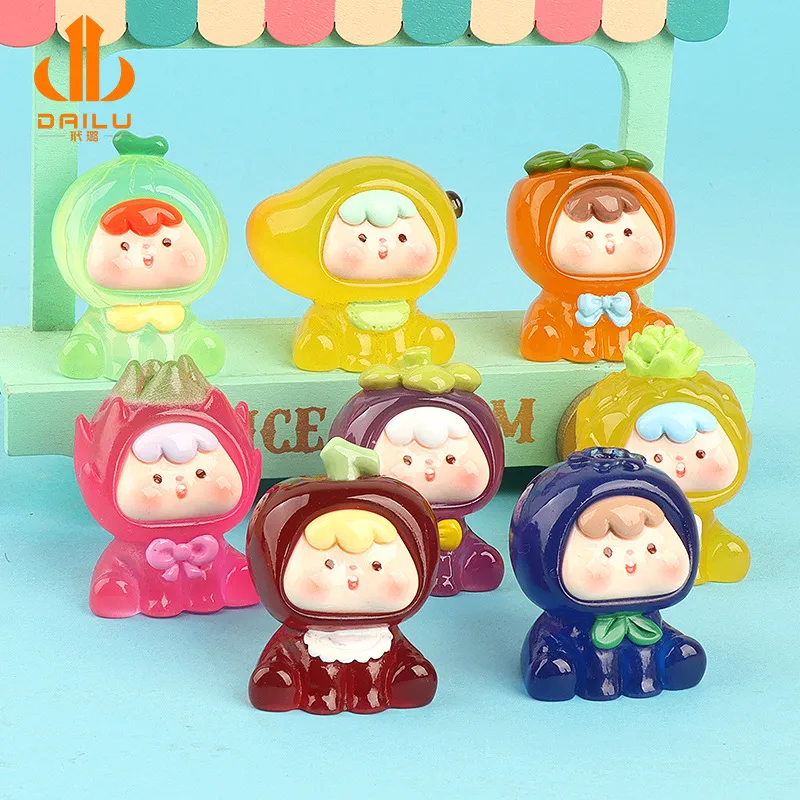 Stereo Luminous Fruit Kid Four Generation DIY Luminous Resin Jewelry Accessories Blind Belt Fashion Play Resin Decorations display picture 1