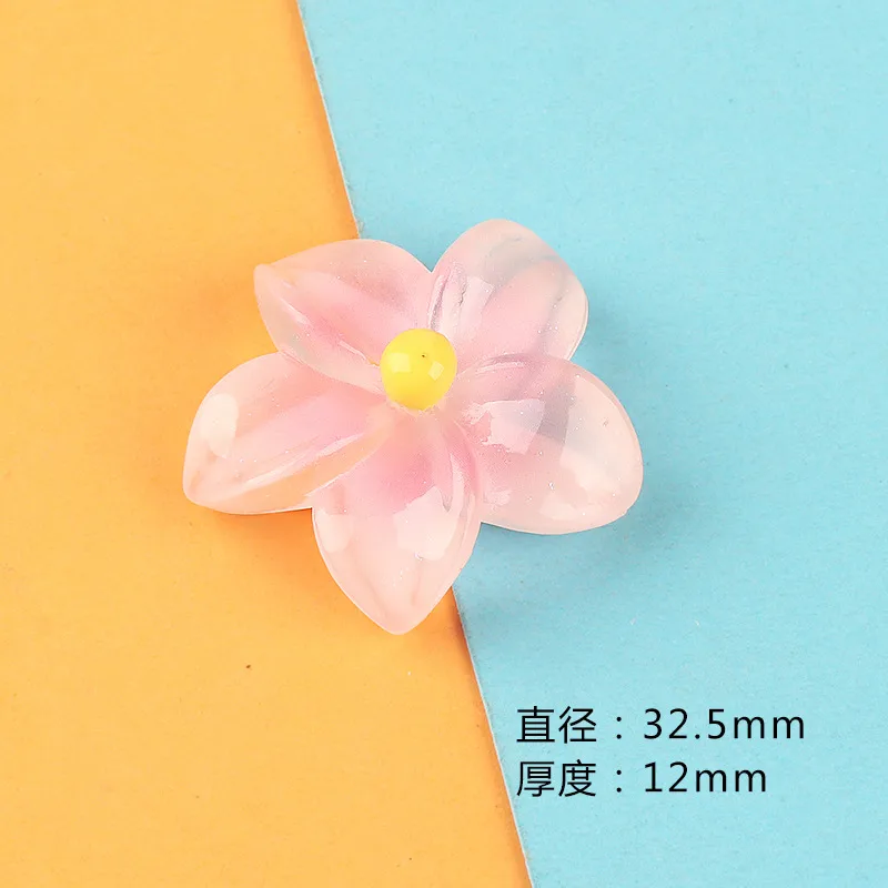 Luminous Gradient Plumeria Rubra Resin Accessories Cream Glue DIY Headdress Phone Case Refridgerator Magnets Beauty Patch display picture 5