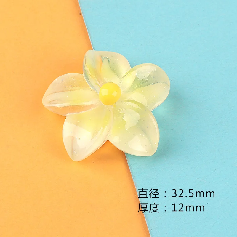 Luminous Gradient Plumeria Rubra Resin Accessories Cream Glue DIY Headdress Phone Case Refridgerator Magnets Beauty Patch display picture 6