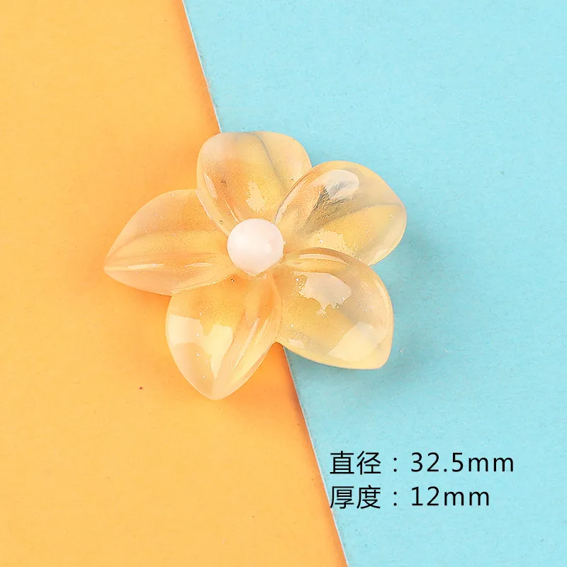Luminous Gradient Plumeria Rubra Resin Accessories Cream Glue DIY Headdress Phone Case Refridgerator Magnets Beauty Patch display picture 7