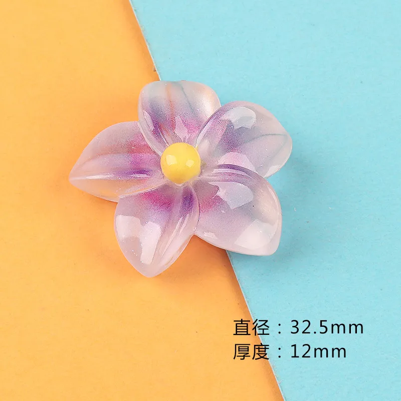 Luminous Gradient Plumeria Rubra Resin Accessories Cream Glue DIY Headdress Phone Case Refridgerator Magnets Beauty Patch display picture 8