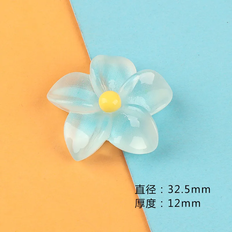 Luminous Gradient Plumeria Rubra Resin Accessories Cream Glue DIY Headdress Phone Case Refridgerator Magnets Beauty Patch display picture 9