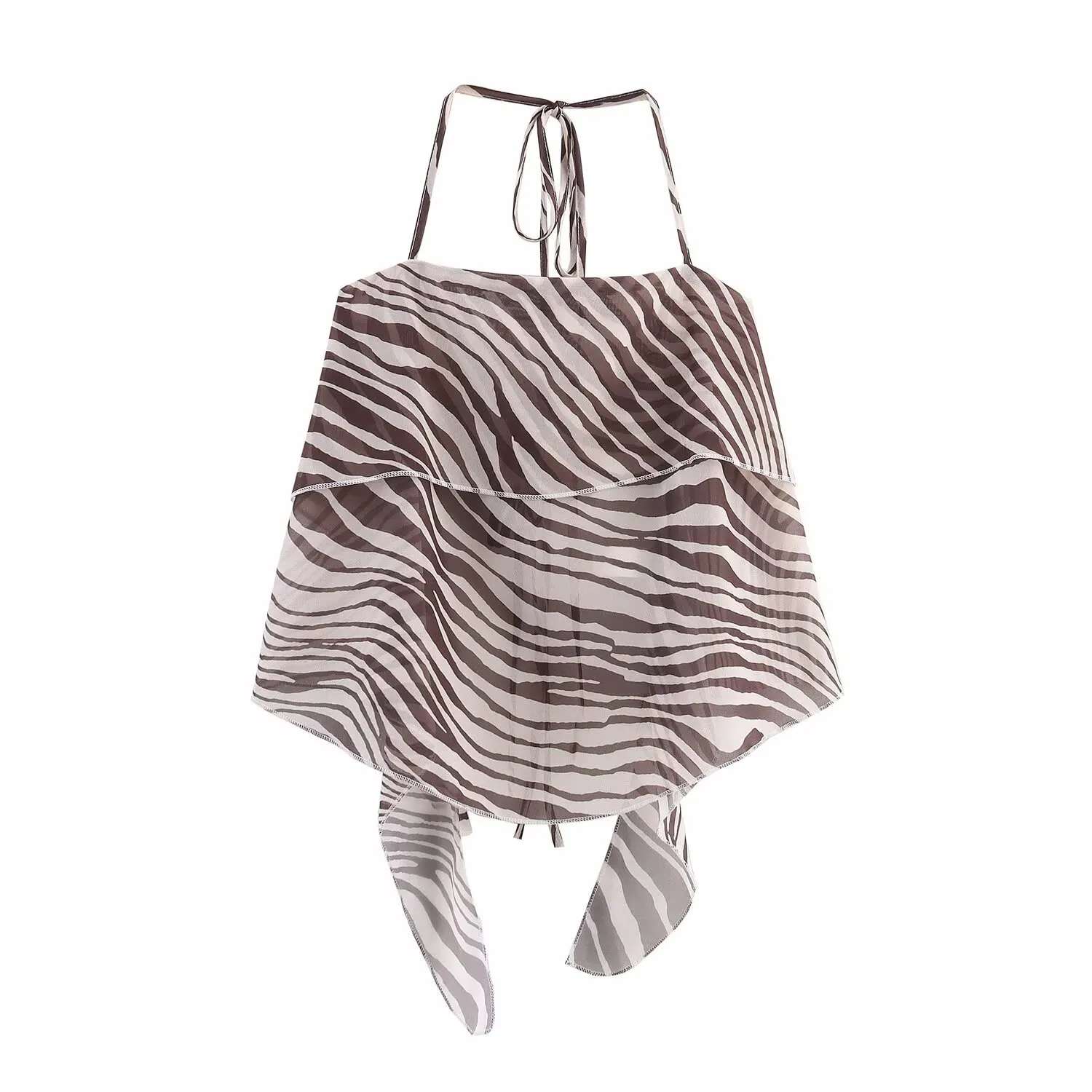 Women's Clothing  Ins Popular Laminated Animal Print Lace-up Vest Skirt display picture 2