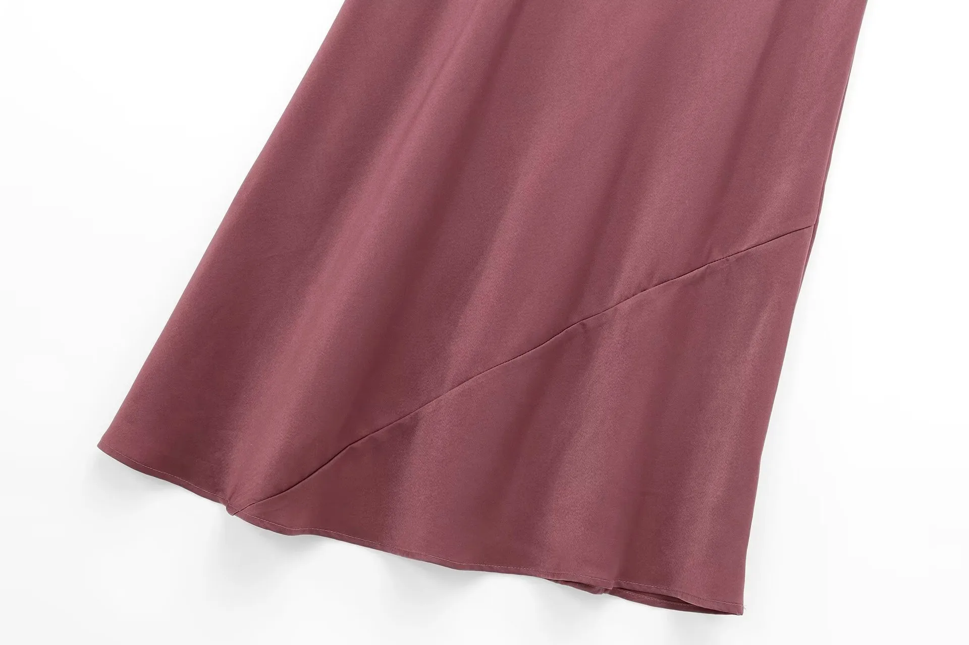 Women's Clothing  Ins Popular Silk Satin Texture Midi Dress display picture 8