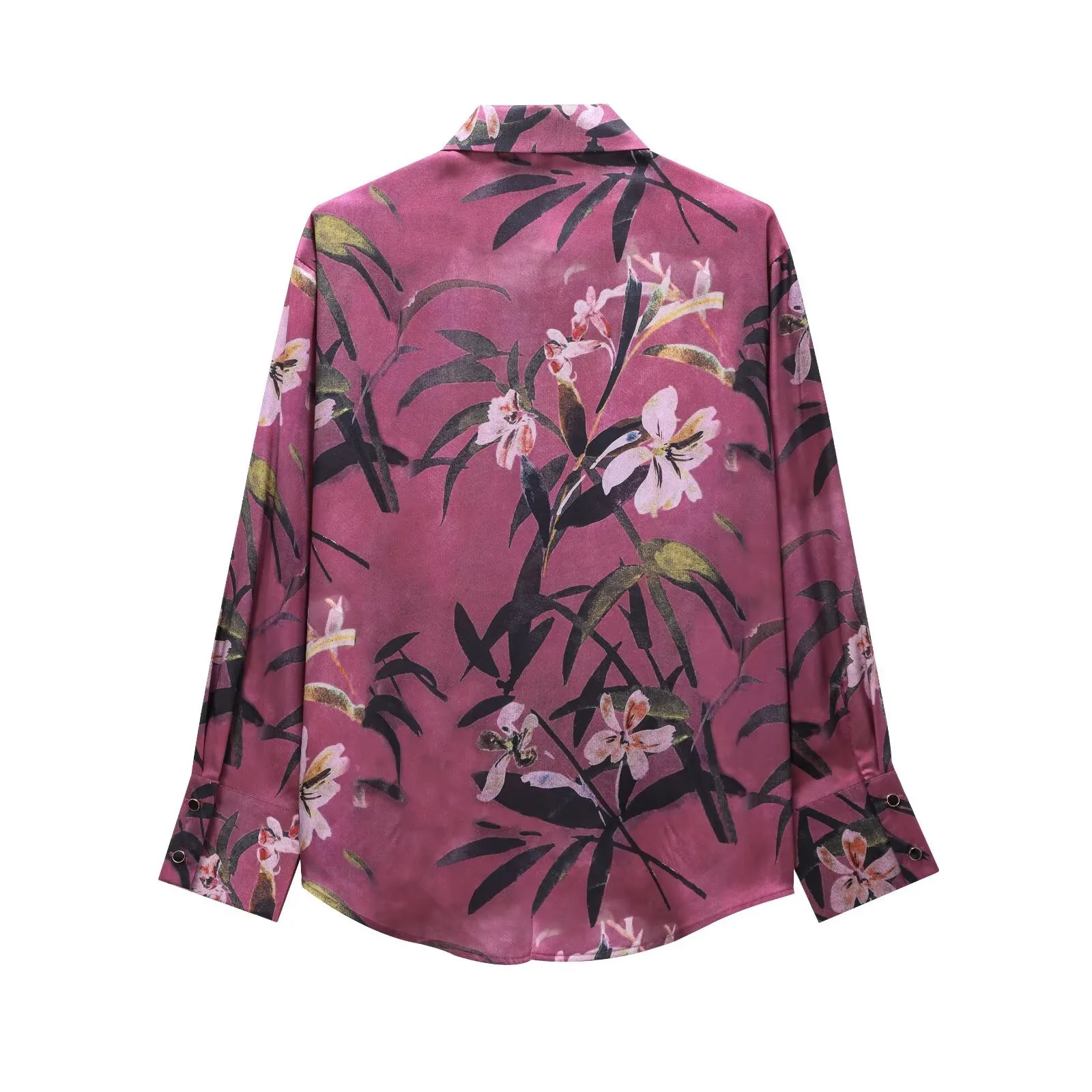 Women's Clothing Hot Sale At  Fashion Casual Long Sleeve Lapel Drape Shirt display picture 2