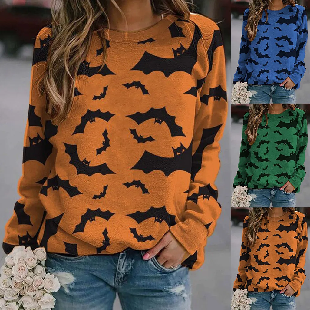 Autumn And Winter New    Halloween Series Women's Round Neck Sweater Loose Casual display picture 2